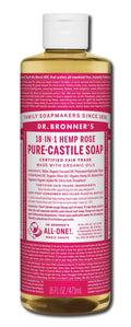 Dr. Bronner's Rose Pure-Castile Magic Liquid Soap - 16 fl oz