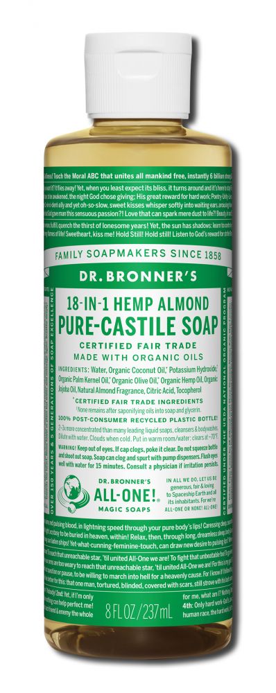 Dr. Bronner's Almond Pure-Castile Magic Liquid Soap - 8 fl oz