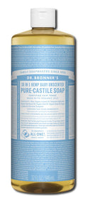 Dr. Bronner's Unscented Pure-Castile Magic Liquid Soap - 32 fl oz