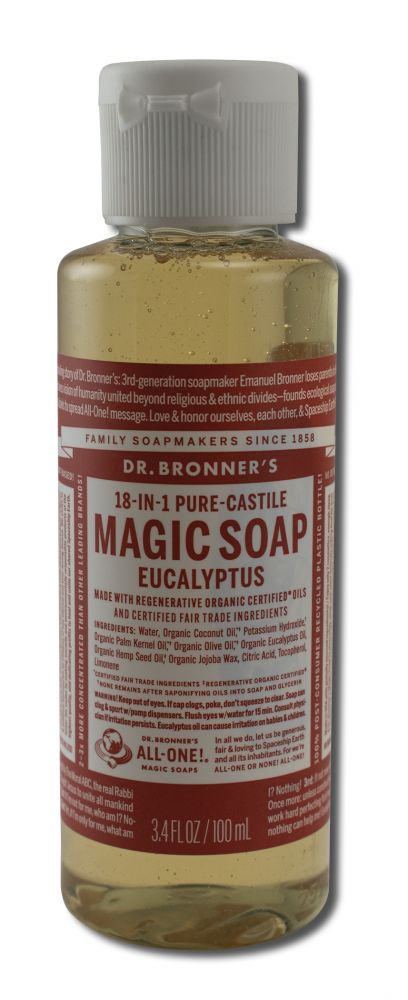 Dr. Bronner's Eucalyptus Pure-Castile Magic Liquid Soap - 3.4 fl oz