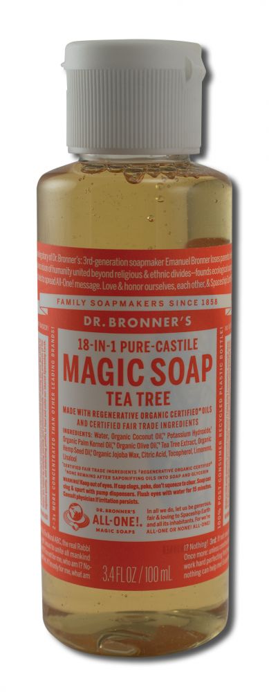 Dr. Bronner's Tea Tree Pure-Castile Magic Liquid Soap - 3.4 fl oz