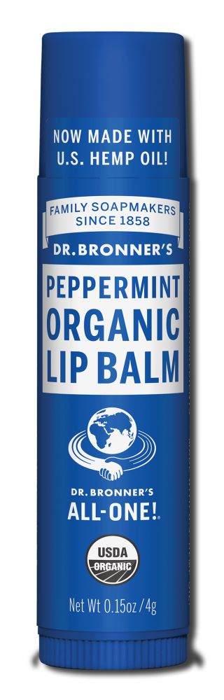 Dr. Bronner's Peppermint Organic Lip Balm - 0.15 oz