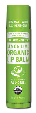 Dr. Bronner's Lemon Lime Organic Lip Balm - 0.15 oz