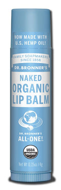 Dr. Bronner's Naked Unscented Organic Lip Balm - 0.15 oz