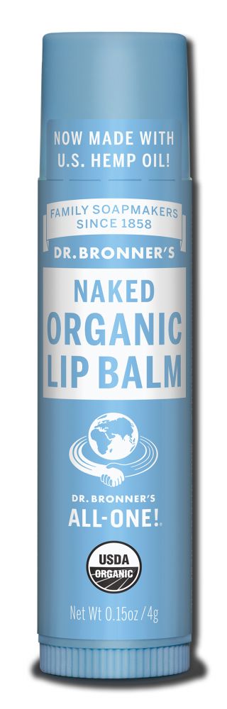 Dr. Bronner's Naked Unscented Organic Lip Balm - 0.15 oz