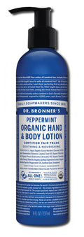 Dr. Bronner's Peppermint Organic Hand & Body Lotion - 8 fl oz