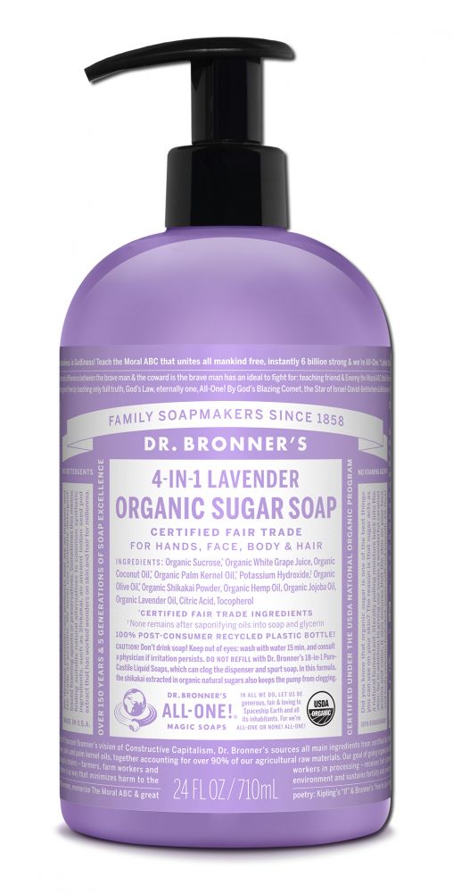 Dr. Bronner's Lavender Organic Sugar Soap - 24 fl oz