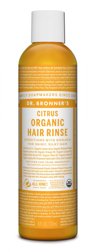 Dr. Bronner's Citrus Organic Hair Rinse - 8 fl oz