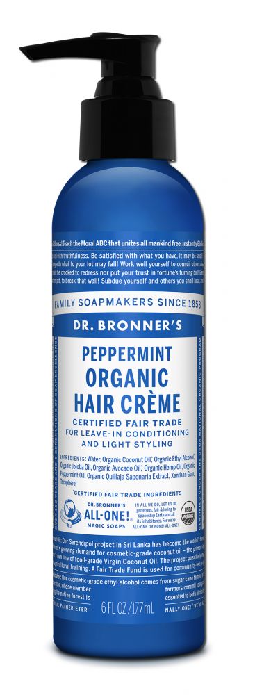 Dr. Bronner's Peppermint Organic Hair Creme - 6 fl oz