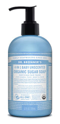 Dr. Bronner's Unscented Organic Sugar Soap - 12 fl oz