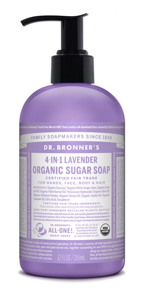 Dr. Bronner's Lavender Organic Sugar Soap - 12 fl oz