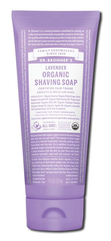 Dr. Bronner's Lavender Organic Shaving Soap - 7 oz