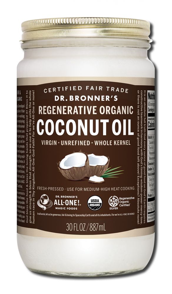Dr. Bronner's Whole Kernel Organic Virgin Coconut Oil - 30 fl oz