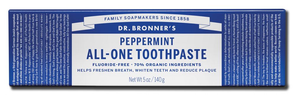 Dr. Bronner's Peppermint All-One Toothpaste - 5 oz