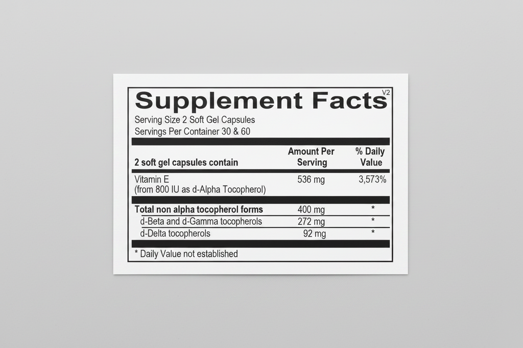 Ortho Molecular Products Natural Vitamin E Mixed 60 Softgels
