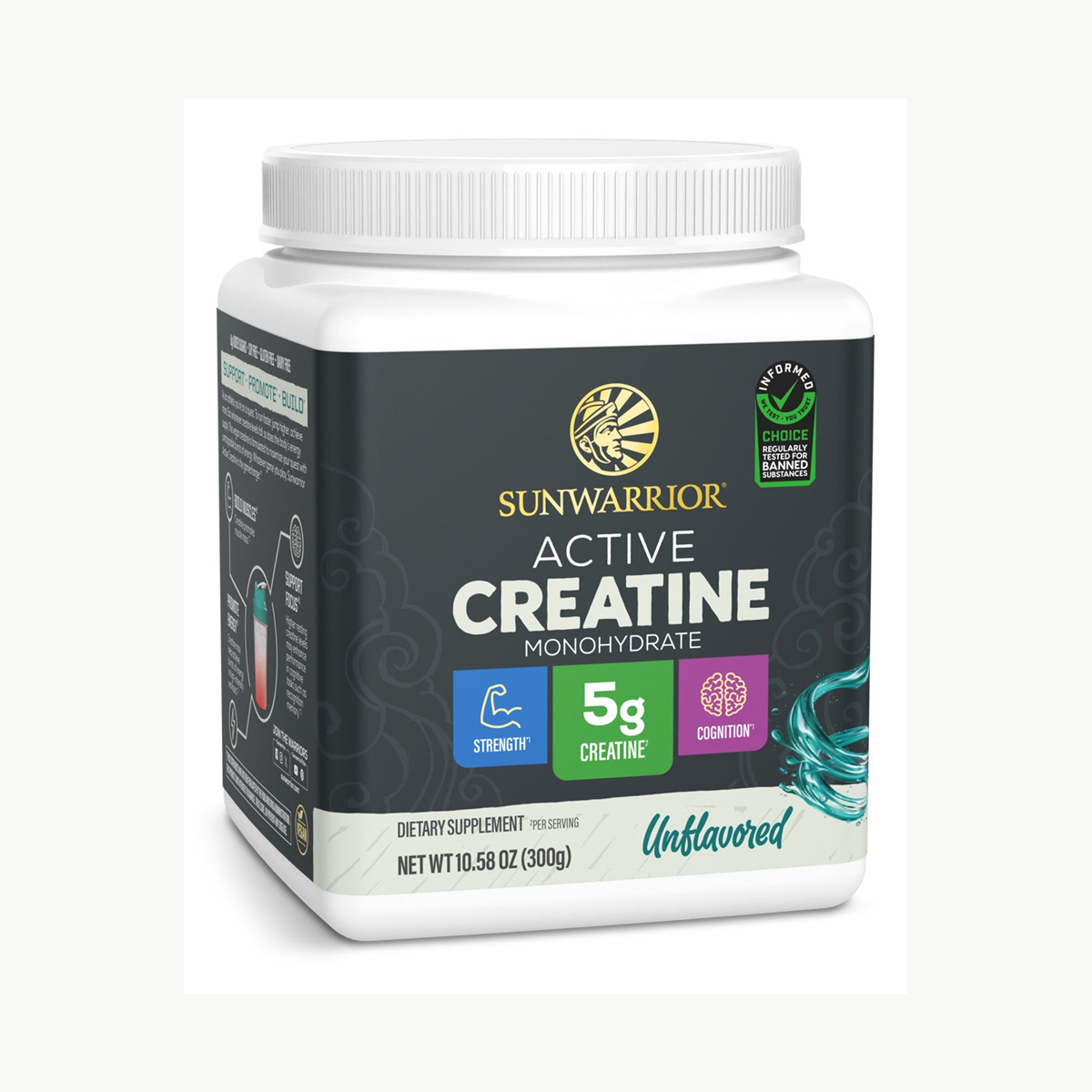 Sunwarrior Active Creatine Unflavored 300g official front image