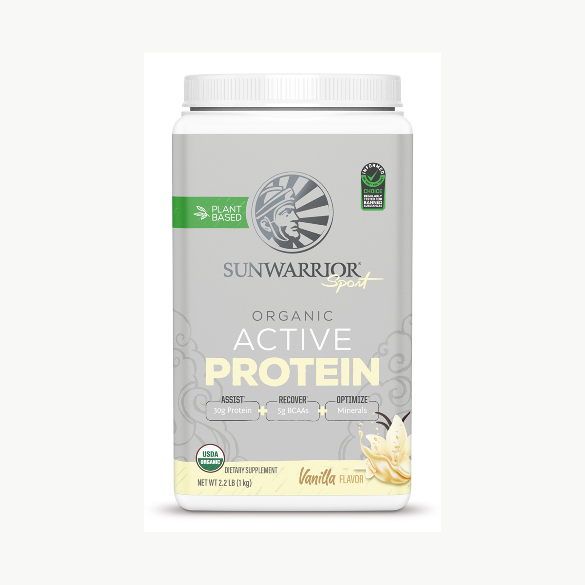 Sunwarrior Active Protein Vanilla 1kg official front image