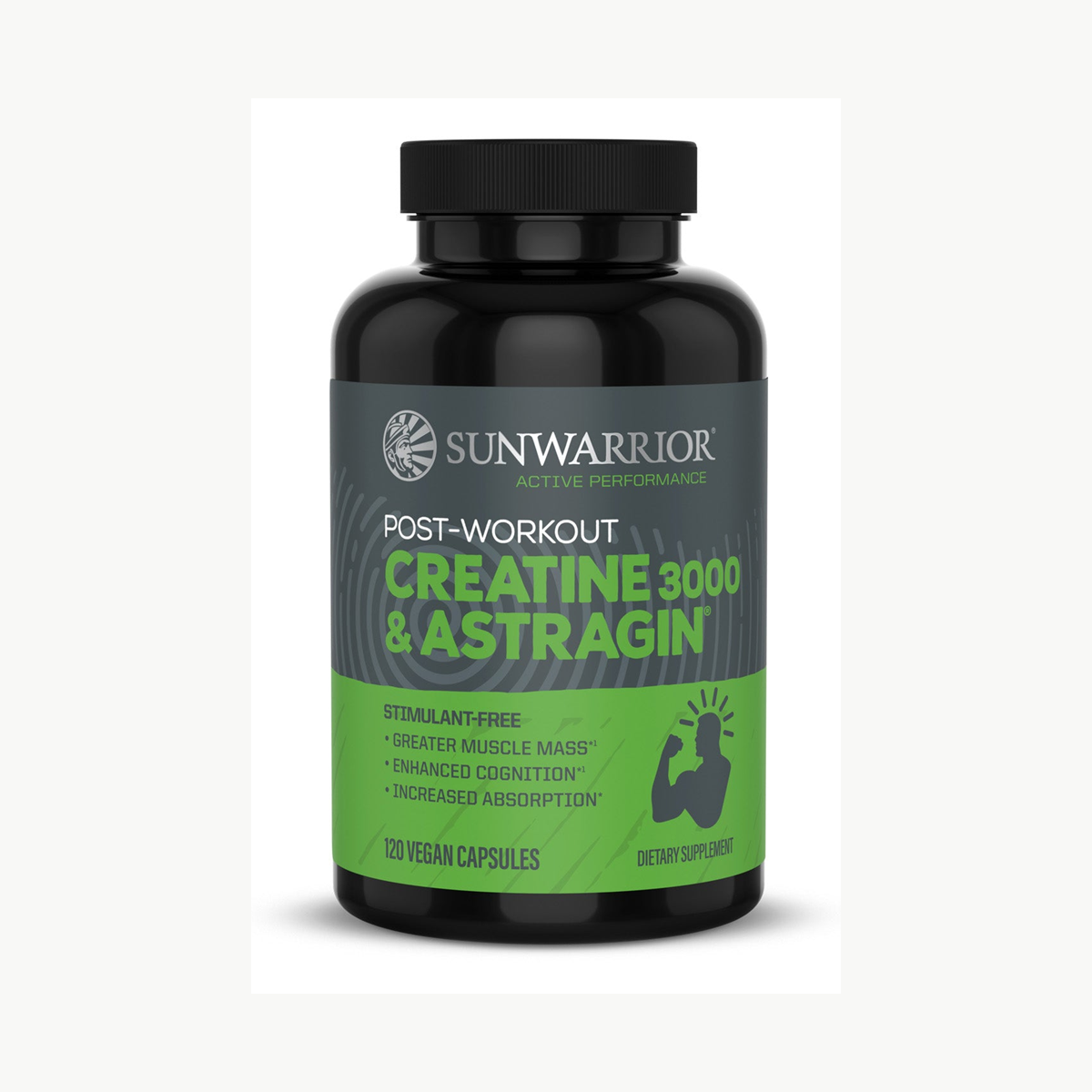 Sunwarrior Active Performance Creatine 3000 & Astragin 120 Caps official front image