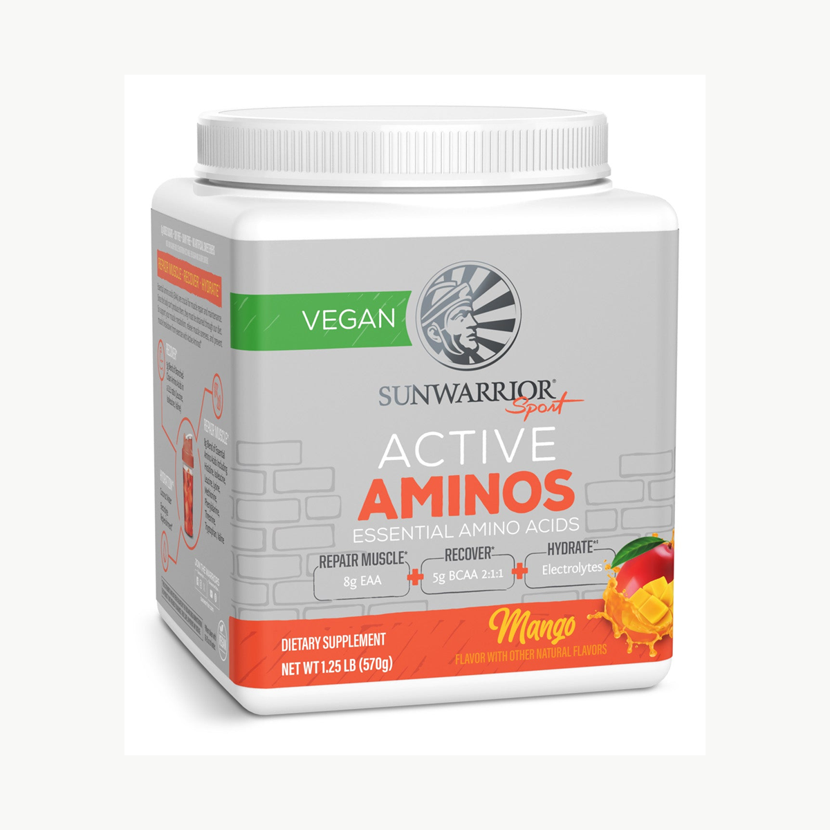 Sunwarrior Active Aminos Mango 570g official front image