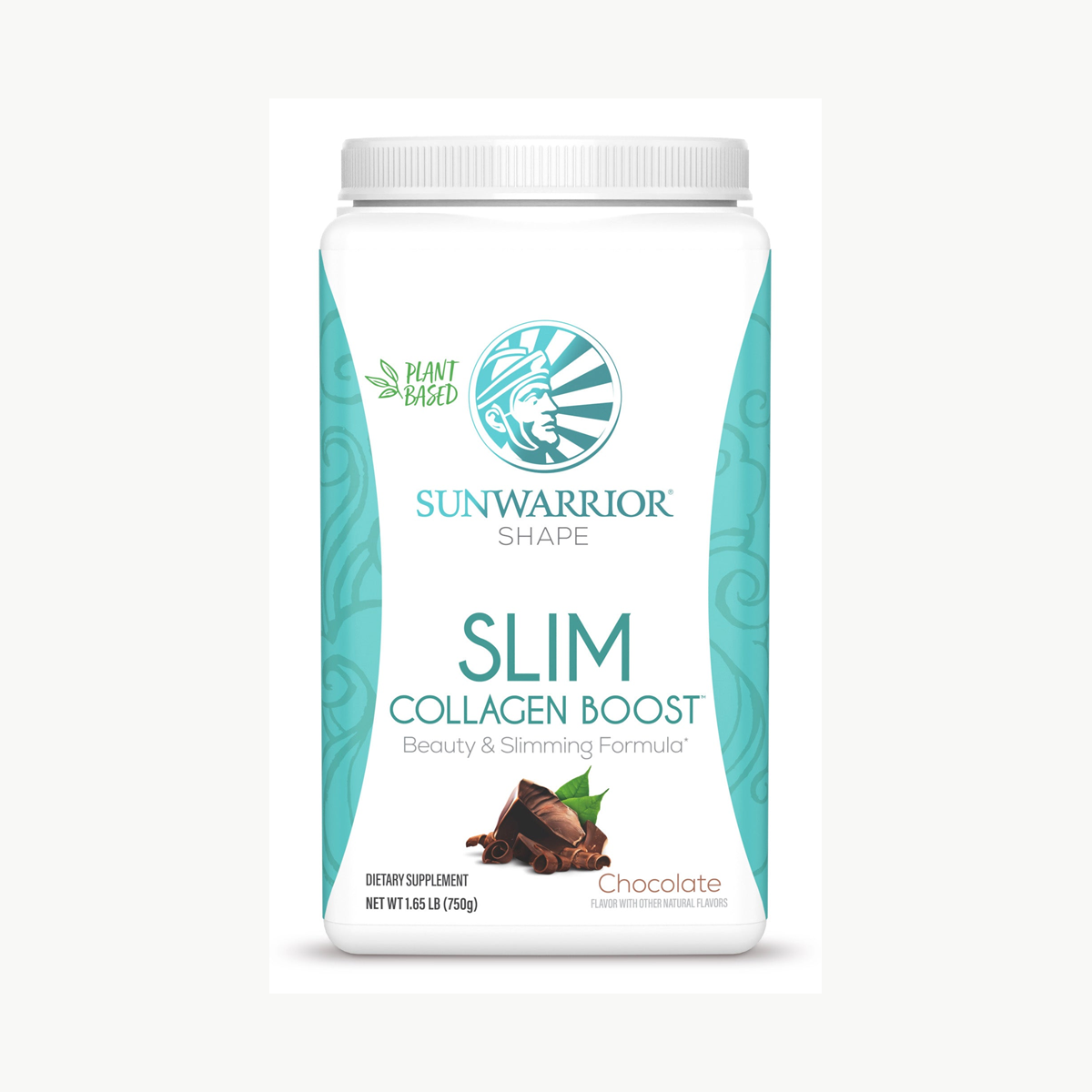 Sunwarrior Slim Collagen Booster Chocolate 750g official front image
