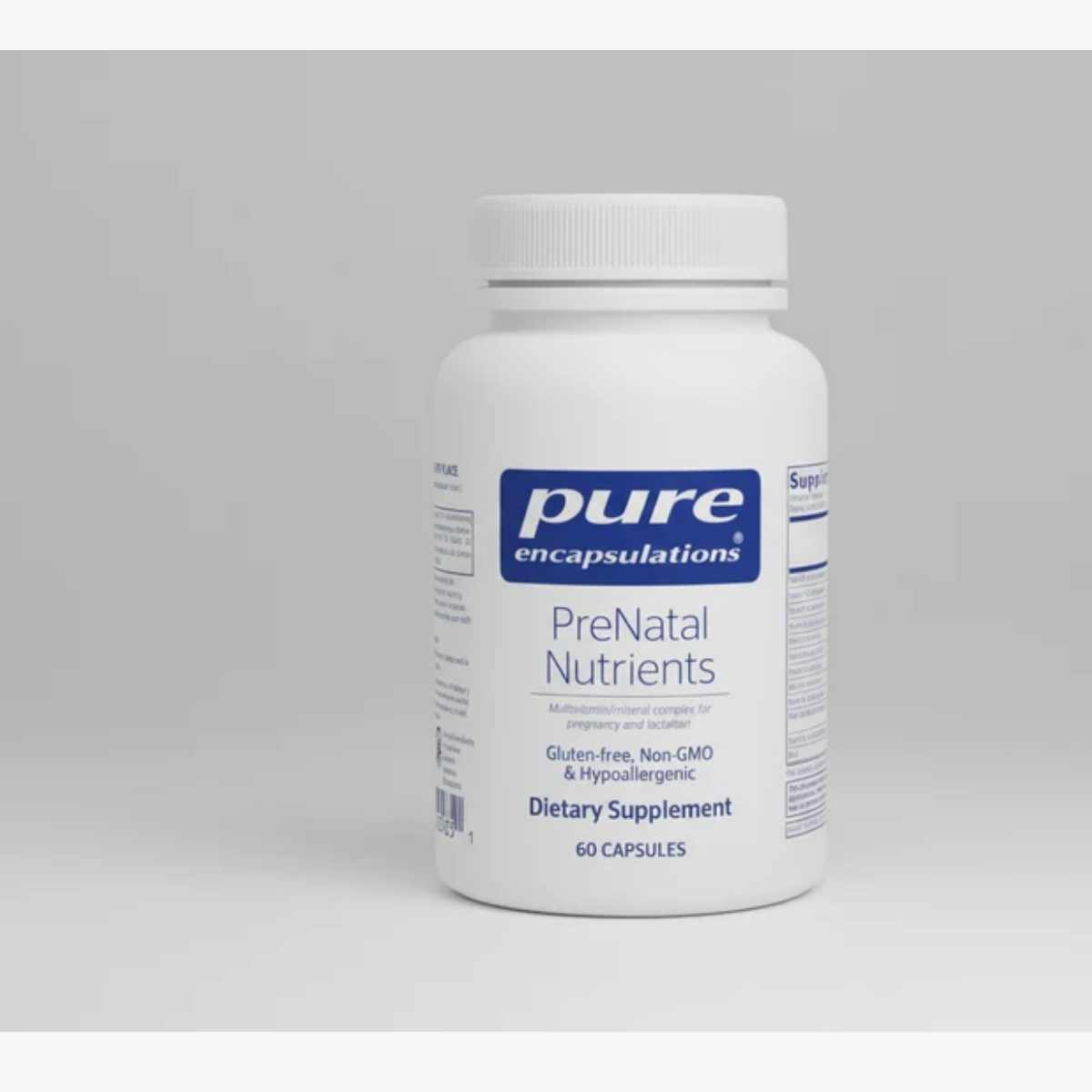 Pure Encapsulations PreNatal Nutrients - 60 Capsules front label