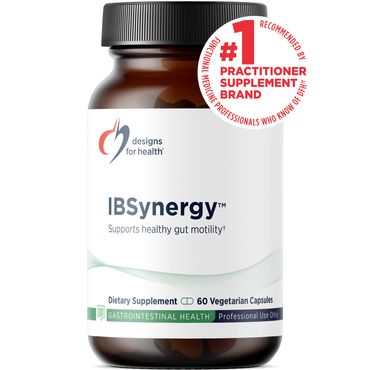 Designs for Health IBSynergy 60 vegetarian capsules front label