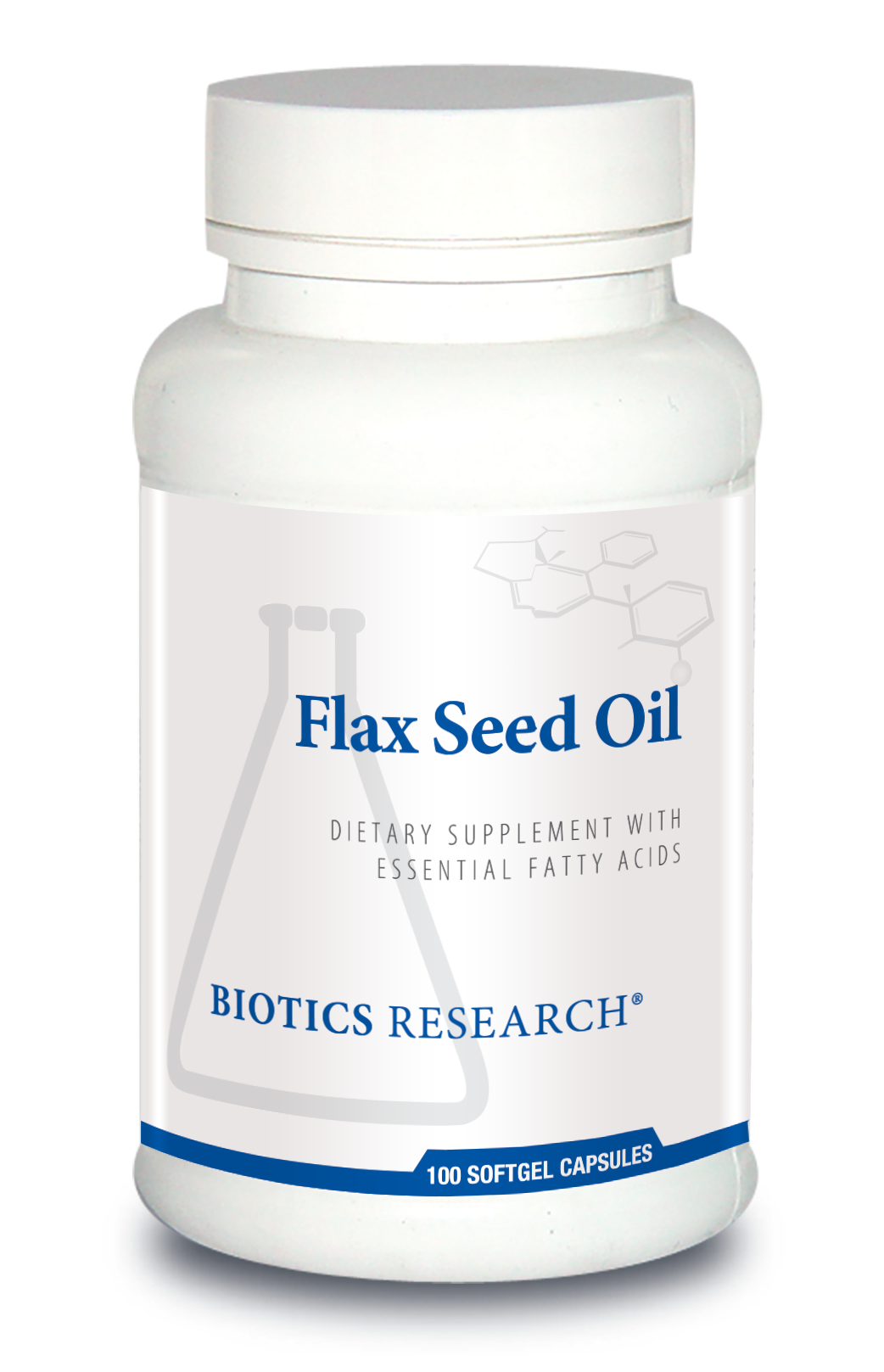 Flax Seed Oil Caps by Biotics Research - 100 Capsules