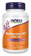 NOW Foods Berberine HCl 500 mg - 90 Veg Capsules front package image