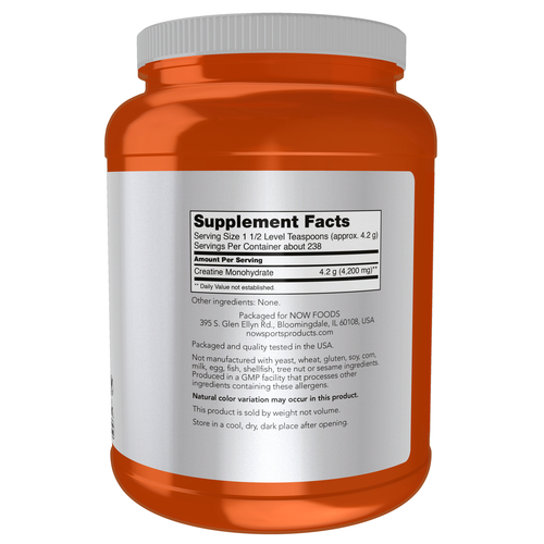 NOW Sports Creatine Monohydrate Micronized 2.2 Lbs | Muscle Strength