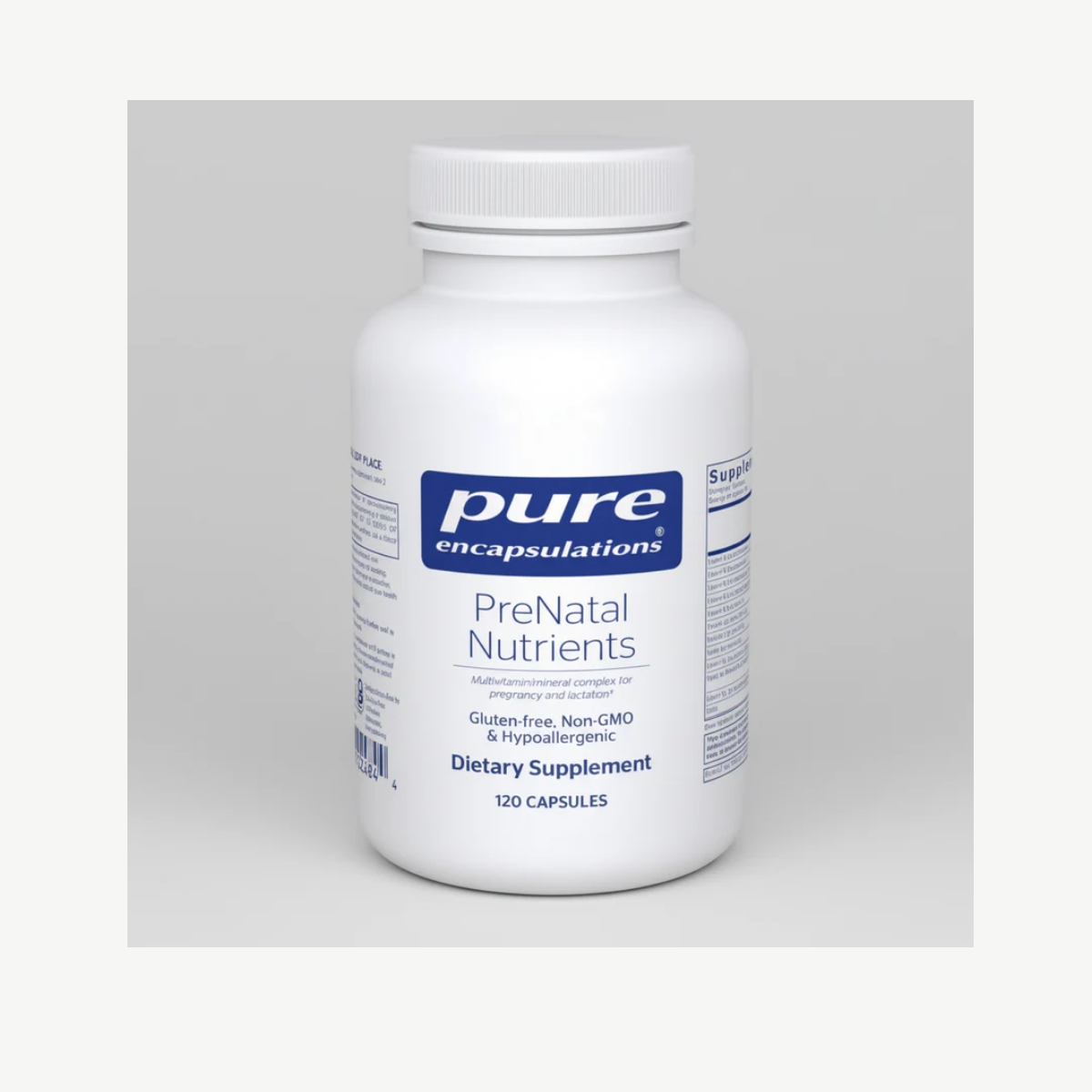 Pure Encapsulations PreNatal Nutrients - 120 Capsules front label