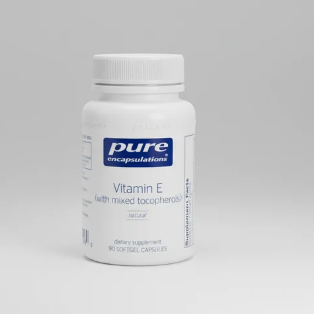 Pure Encapsulations Vitamin E mixed tocopherols - 90 Softgel Capsules front label
