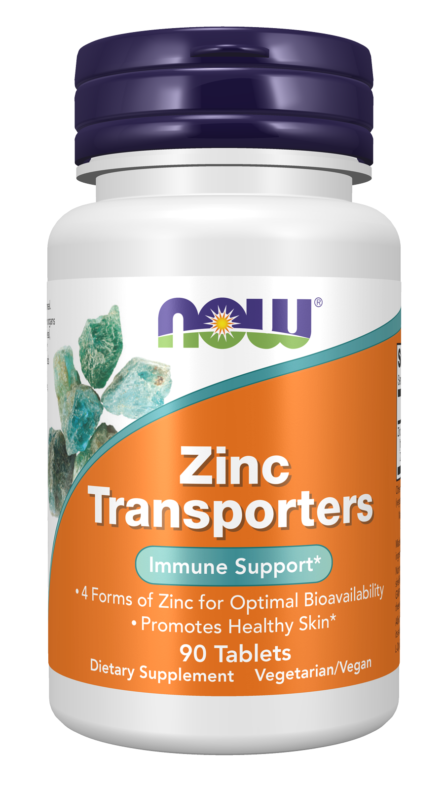 NOW Foods Zinc Transporters - 90 Tablets front package image