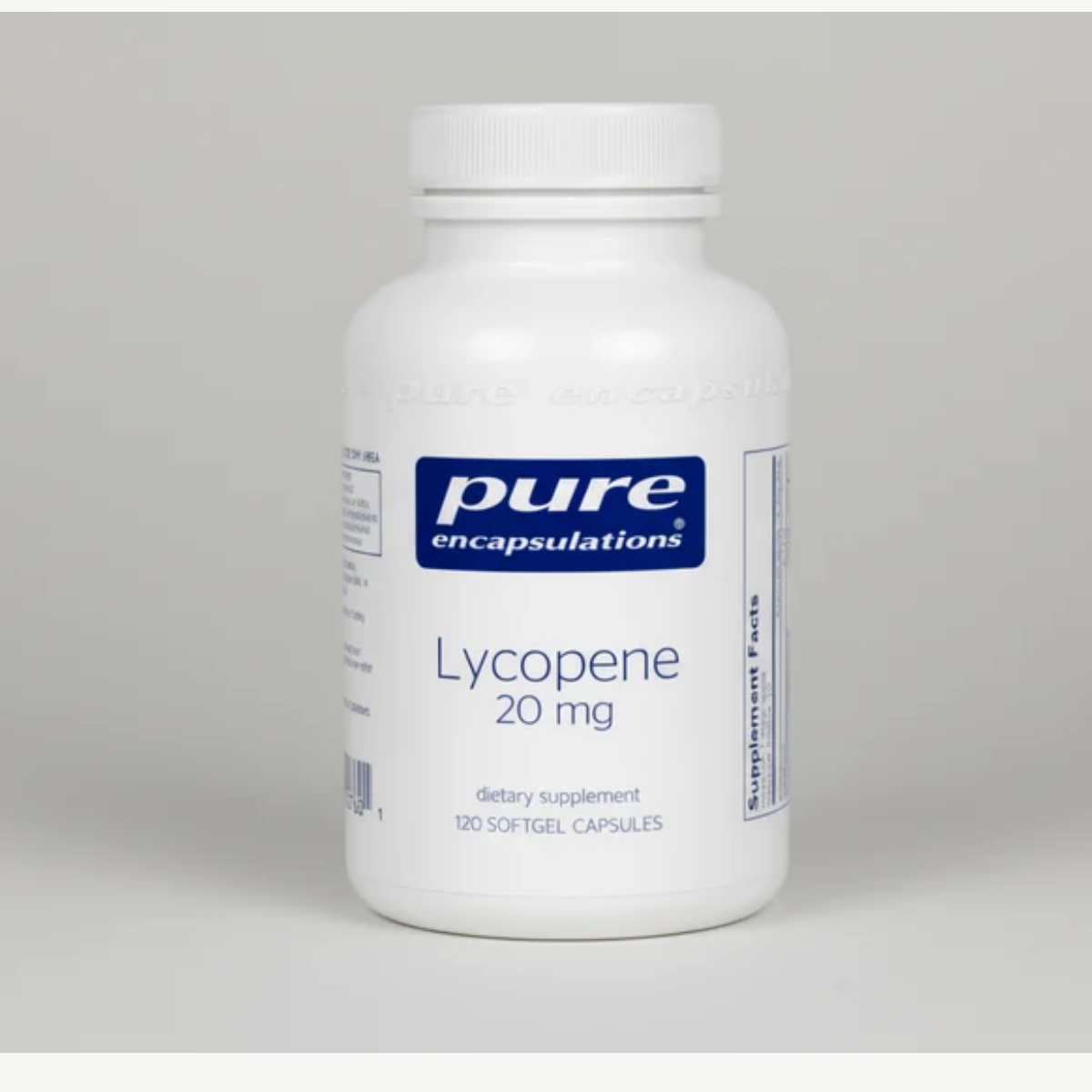 Pure Encapsulations Lycopene 20 mg - 120 Softgel Capsules front label