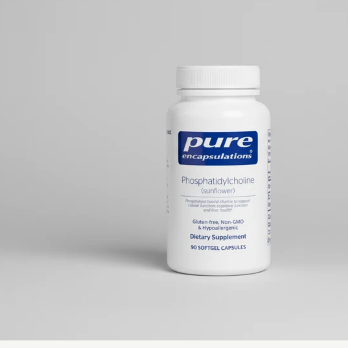 Pure Encapsulations Phosphatidylcholine - 90 Softgel Capsules front label