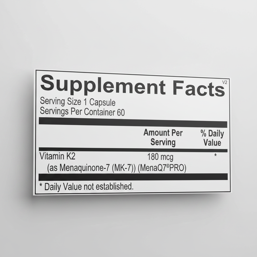 Ortho Molecular Products Vitamin K2 180 mcg 60 Capsules