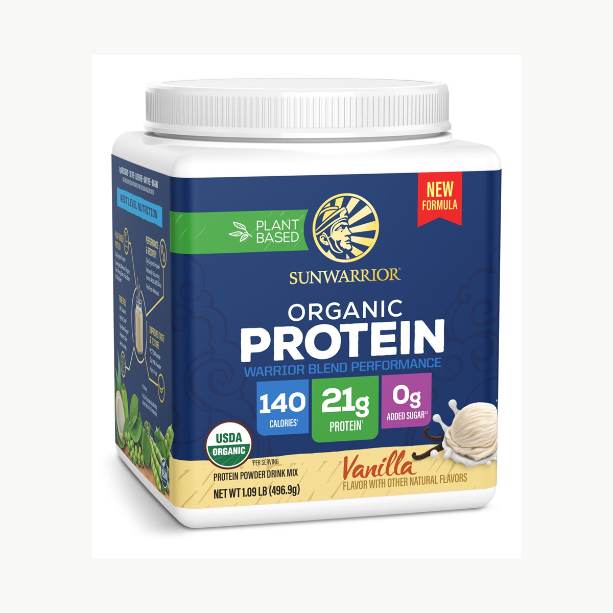 Sunwarrior Warrior Blend Performance Vanilla 496.9g official front image