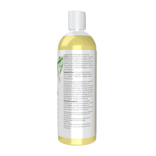 NOW Solutions Lavender Almond Massage Oil 16 oz