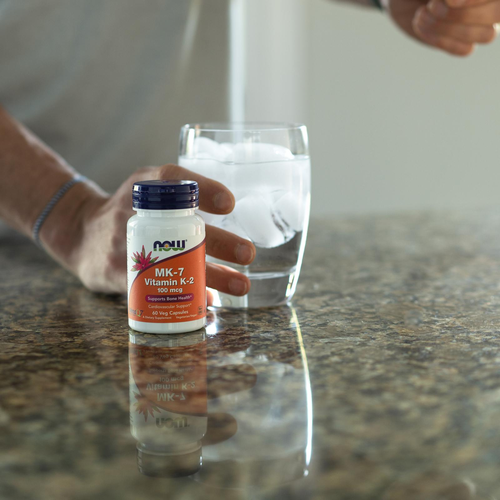 NOW Foods Vitamin K-2 MK-7 100 mcg Bone & Cardiovascular Wellness | 60 Vegcaps