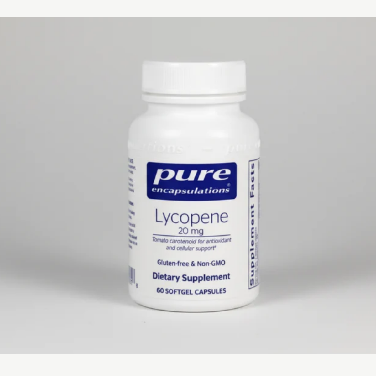 Pure Encapsulations Lycopene 20 mg - 60 Softgel Capsules front label