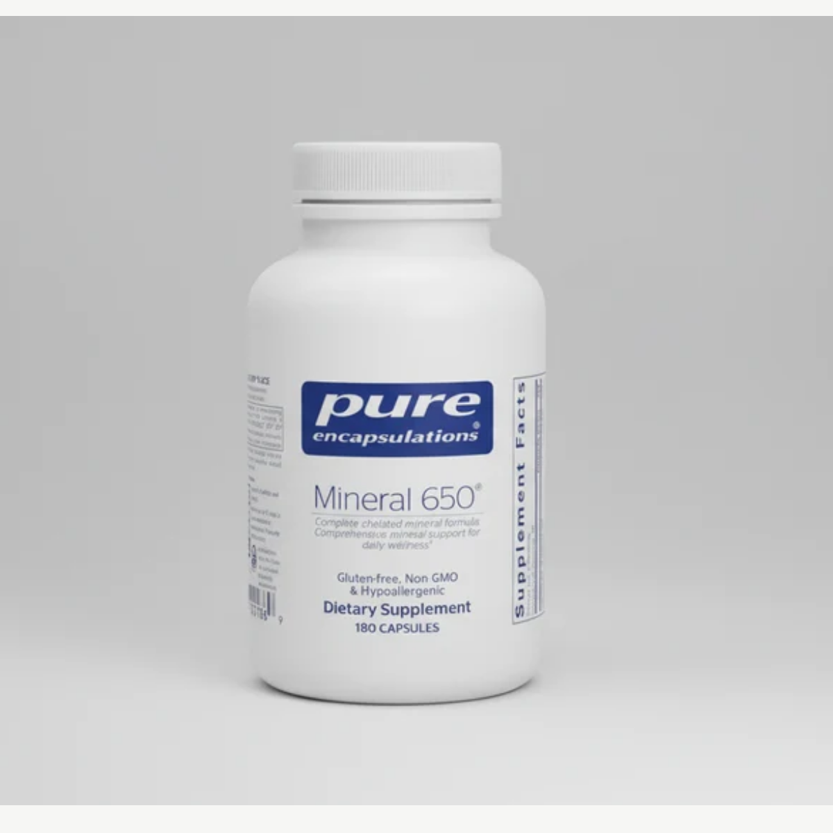 Pure Encapsulations Mineral 650 - 180 Capsules front label