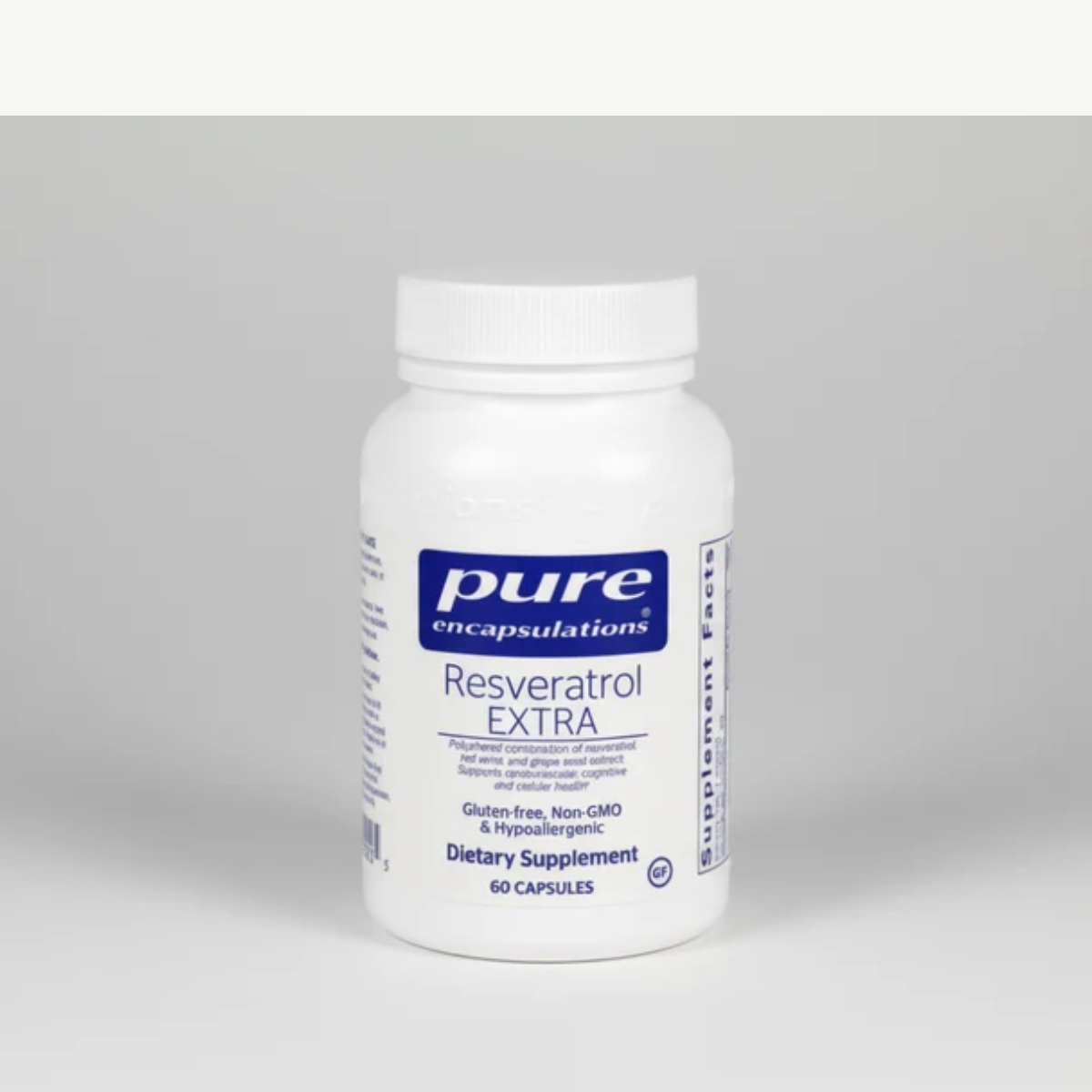 Pure Encapsulations Resveratrol EXTRA - 60 Capsules front label