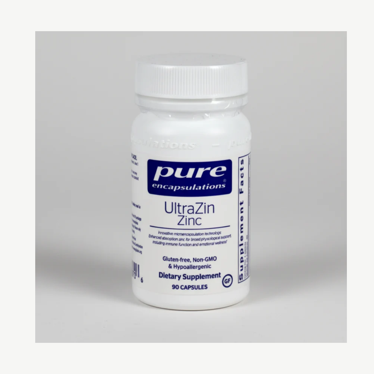 Pure Encapsulations UltraZin Zinc - 90 Capsules front label