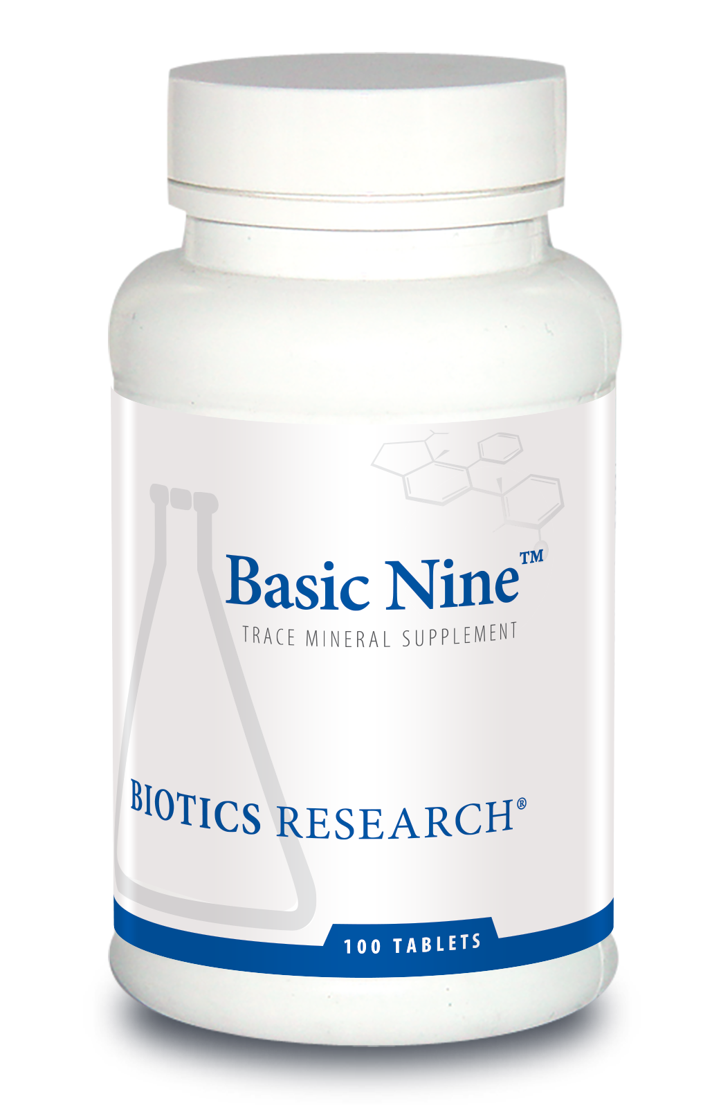 Basic Nine™ (Rare Trace Elements) by Biotics Research - 100 Tablets