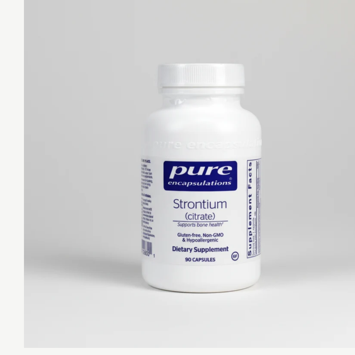Pure Encapsulations Strontium (citrate) - 90 Capsules front label