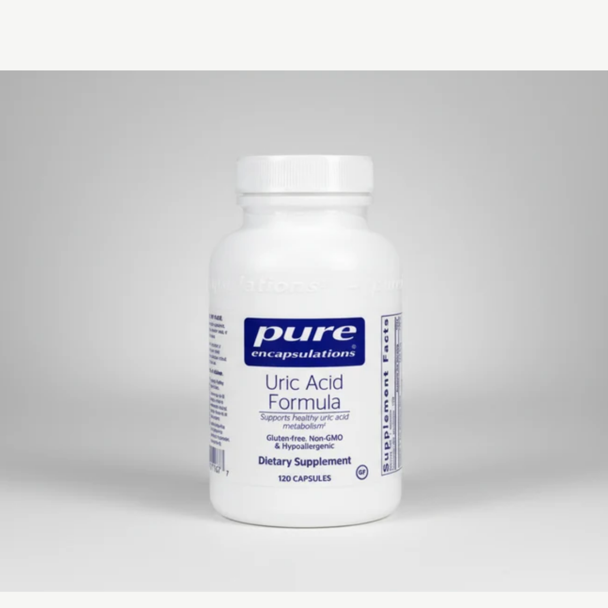Pure Encapsulations Uric Acid Formula - 120 Capsules front label