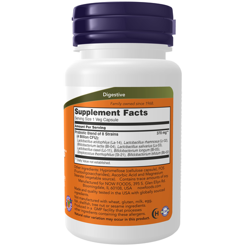 NOW Foods Gr8-Dophilus 8-Strain Probiotic 60 Veg Capsules