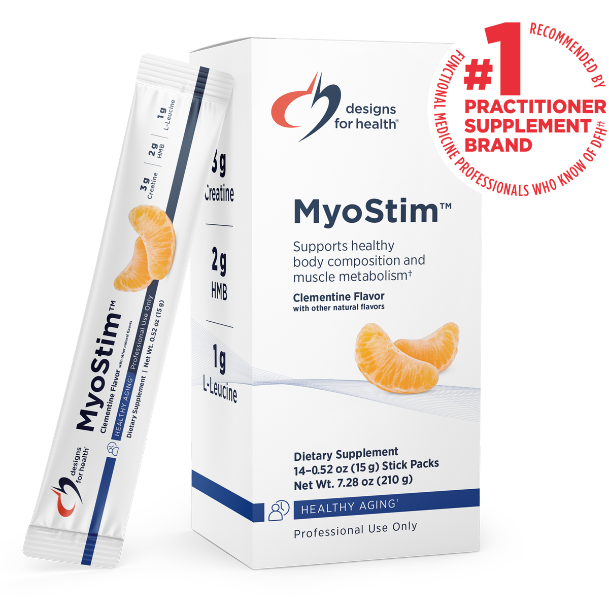 Designs for Health MyoStim 14 stick packs front label