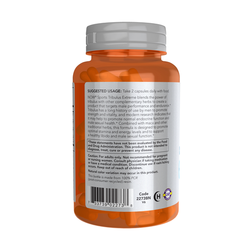 NOW Sports Tribulus Extreme 90 Veg Capsules bottle