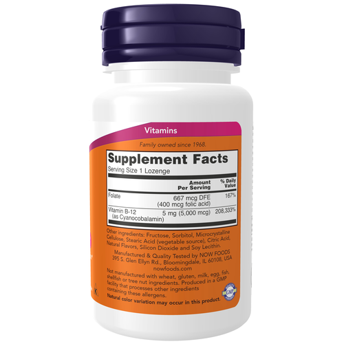 NOW Foods B-12 5,000 mcg 60 Lozenges