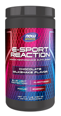 NOW Foods E-Sport Reaction, Chocolate Milkshake Flavor Powder - 1 lb. front package image
